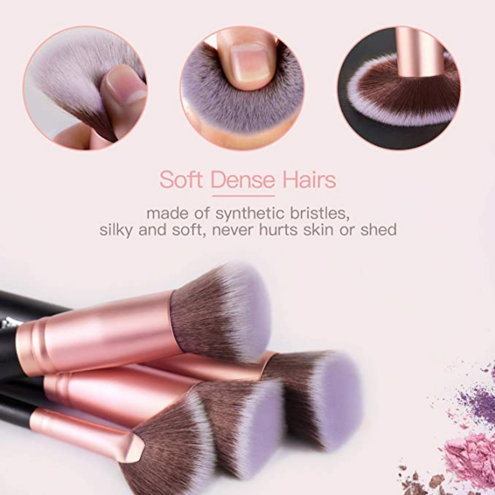 16 PCs Makeup Brush Set Premium Synthetic Found. - Picture 2 of 3